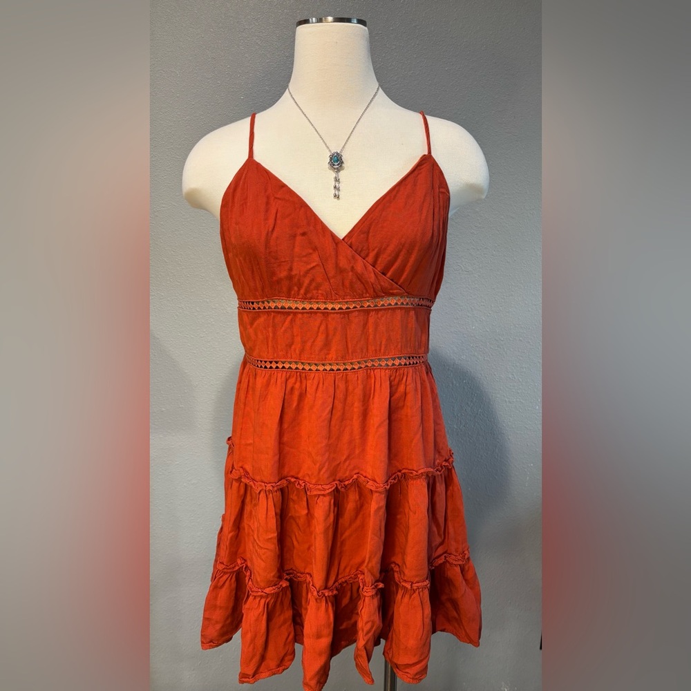 Trixxi burnt orange mini dress